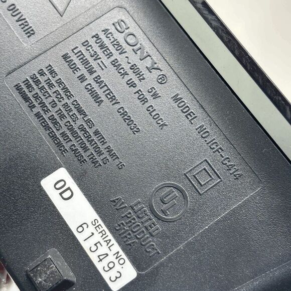 Sony Dream Machine FM/AM Alarm Clock Radio ICF-C414 Tested & Working - Picture 8 of 8